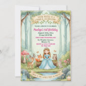 Invitation Princesse à la fête d'anniversaire de 3 ans avec l (Devant)