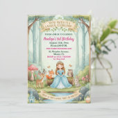 Invitation Princesse à la fête d'anniversaire de 3 ans avec l (Debout devant)