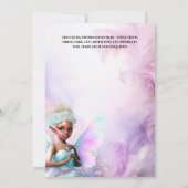 Invitation princesse africaine-américaine fée whimsical anniv (Dos)