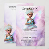 Invitation princesse africaine-américaine fée whimsical anniv (Devant / Derrière)