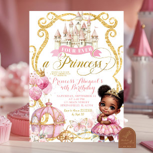 Invitation Princesse Afro Africaine Pour toujours une princes