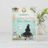 Invitation Princesse Alice au Baby shower du Tea Party au pay (Debout devant)