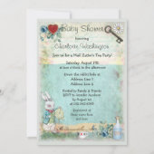 Invitation Princesse Alice au Baby shower du Tea Party au pay (Dos)