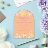 INVITATION PRINCESSE ANNIVERSAIRE COULEUR PÊCHE (Insitu (Mariage))
