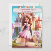 Invitation Princesse Anniversaire Nom personnalisé Age (Devant)