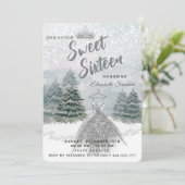 Invitation Princesse Aquarelle hiver merveilleux doux 16 (Debout devant)