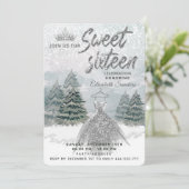 Invitation Princesse Aquarelle hiver merveilleux doux 16 (Debout devant)