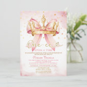 Invitation Princesse au nœud rose ONE-CE Il était une fois 1e (Debout devant)