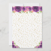 Invitation Princesse aux Cheveux Blonds Fleur Violette Sweet (Dos)
