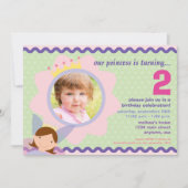 Invitation Princesse avec l'invitation fait sur commande de (Devant)