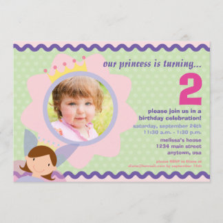 Invitation Princesse avec l'invitation fait sur commande de