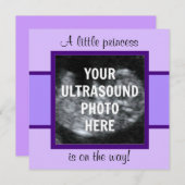 Invitation Princesse Baby Customisée Modèle photo Ultrasound (Devant / Derrière)