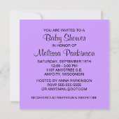 Invitation Princesse Baby Customisée Modèle photo Ultrasound (Dos)