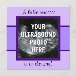 Invitation Princesse Baby Customisée Modèle photo Ultrasound