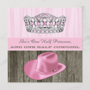 Invitation Princesse baby shower de cow-girl