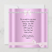 Invitation Princesse Baby shower fille chiot Tiara (Dos)