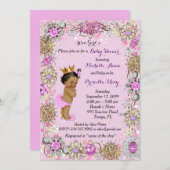 Invitation Princesse Baby shower Invitation, Petite Princesse (Devant / Derrière)