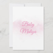 Invitation Princesse Baby shower Invitation, Petite Princesse (Dos)