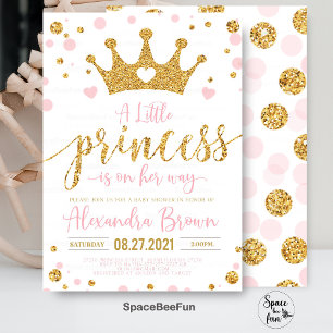 Invitation Princesse Baby shower Invitation, Petite Princesse