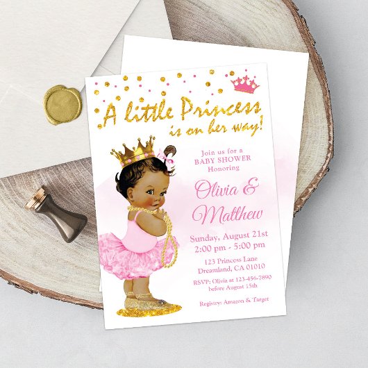 Invitation Princesse Baby shower Invitation, Petite Princesse