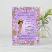 Invitation Princesse Baby shower Invitation, Petite Princesse (Debout devant)