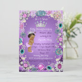 Invitation Princesse Baby shower Invitation, Petite Princesse (Debout devant)
