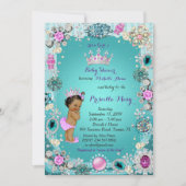 Invitation Princesse Baby shower Invitation, Princesse, vert (Devant)