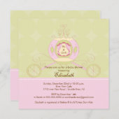 Invitation Princesse Baby Shower Invite Pretty Carriage (Devant / Derrière)