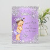 Invitation Princesse Baby shower Lavender Wonderland (Debout devant)