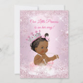Invitation Princesse Baby shower Pink Snowflake Hiver Ethniqu (Devant)