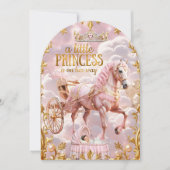 Invitation Princesse Baby shower rose Bassinet de transport (Devant)