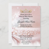 Invitation Princesse Baby shower rose - Panier (Dos)