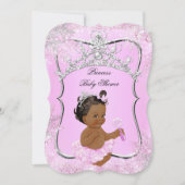 Invitation Princesse Baby shower Wonderland Pink Ethnic (Devant)