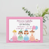 Invitation Princesse Birthday (Debout devant)