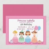 Invitation Princesse Birthday (Devant / Derrière)