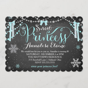 Invitation Princesse bleue de neige de CHROMATOGRAPHIE