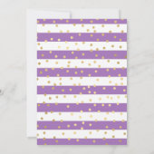 Invitation Princesse Blonde Anniversaire Robe Violette (Dos)