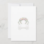 Invitation Princesse Carriage Blush Baby shower Merci (Dos)