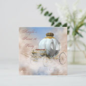 Invitation Princesse Carriage Princesse Sweet 16 Anniversaire (Debout devant)