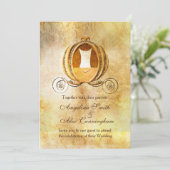 Invitation Princesse Carrosse Cendrillon Vintage (Debout devant)