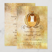 Invitation Princesse Carrosse Cendrillon Vintage (Devant / Derrière)