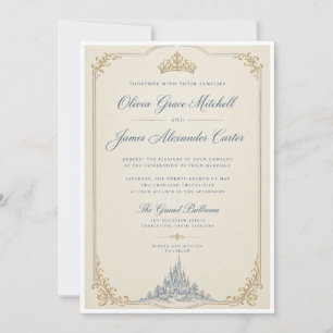 Invitation Princesse Cendrillon intemporelle