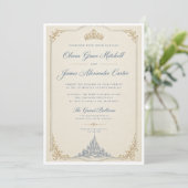 Invitation Princesse Cendrillon intemporelle (Debout devant)