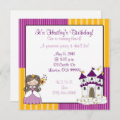 Invitation princesse c'est l'anniversaire de Hailey ! , Elle (Devant / Derrière)