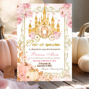 Invitation Princesse Citrouille d'Automne Il était une Fois A