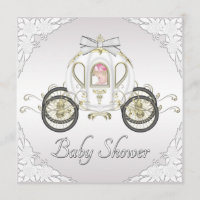 Princesse Coach et baby shower de blanc de roses