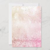 Invitation Princesse Confettis Dorés Bokeh Sweet 16 (Dos)