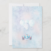Invitation Princesse Couronne rose bleu violet hiver Annivers (Dos)