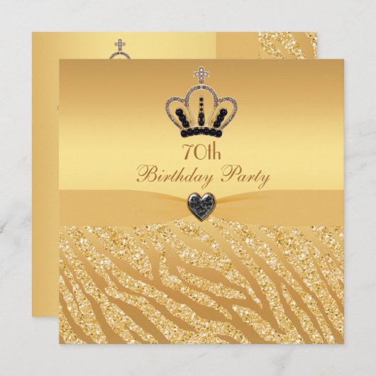 Invitation Princesse Crown et anniversaire d'impression de (Devant / Derrière)