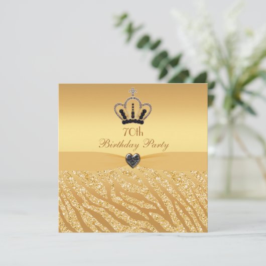 Invitation Princesse Crown et anniversaire d'impression de (Debout devant)
